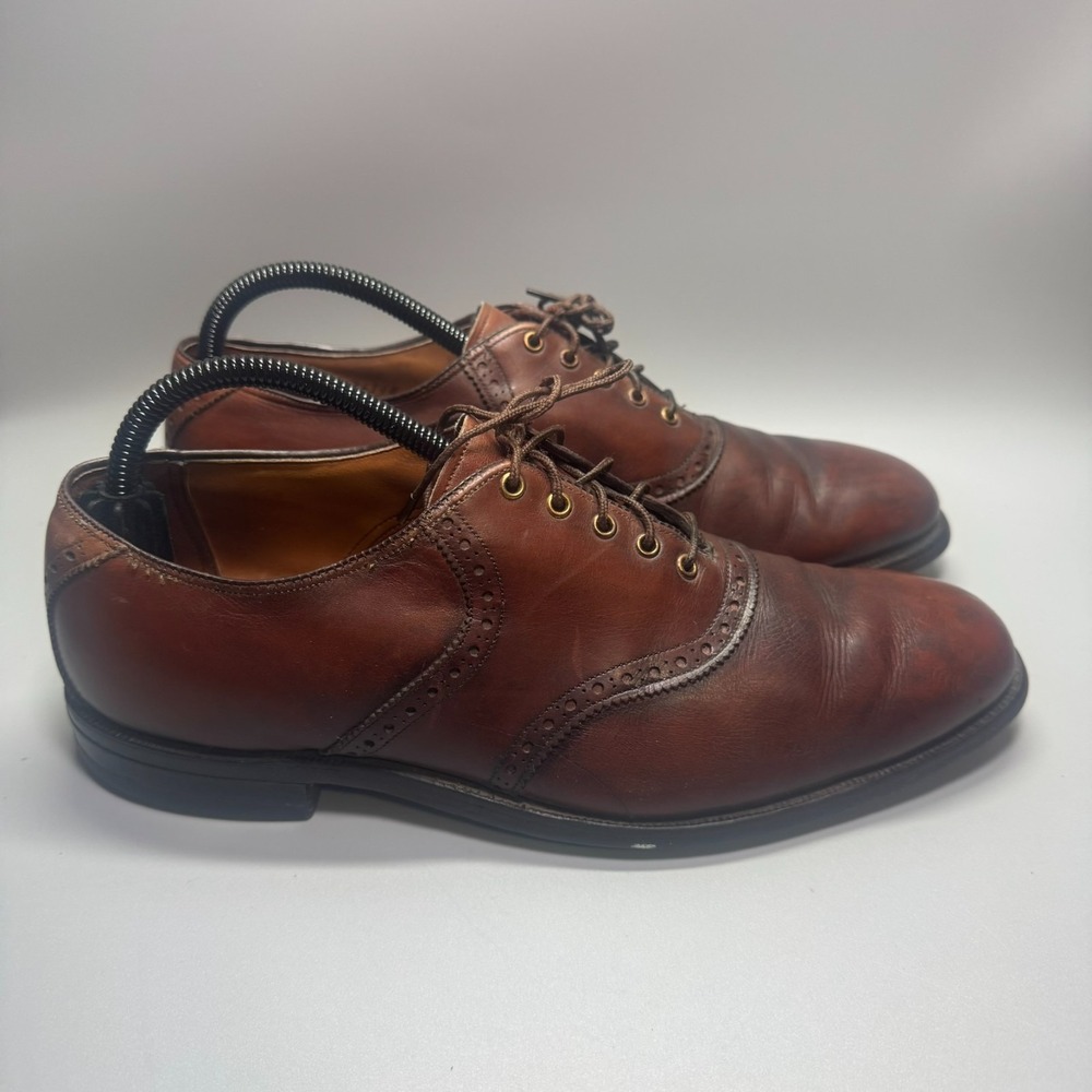 Johnston & Murphy Aristocraft Men's Size 9.5 C Leather Brown Brogue Oxford Shoes